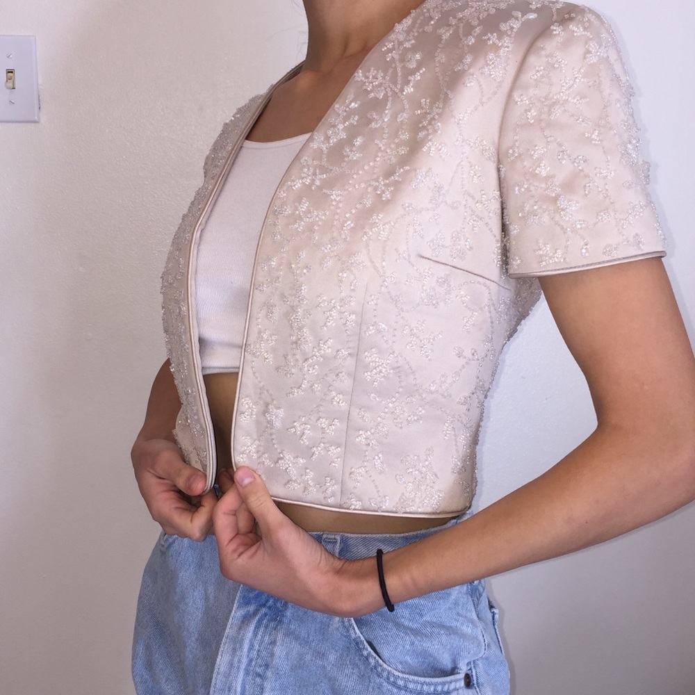 Bejeweled satin vest - Picture 2 of 4